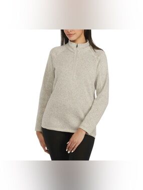 Stormpack Women's Beige Quarter Zip Sweater